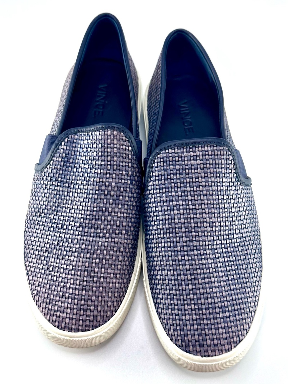Vince Blair Woven Slip On Sneakers Navy Blue Size W10 / M8.5